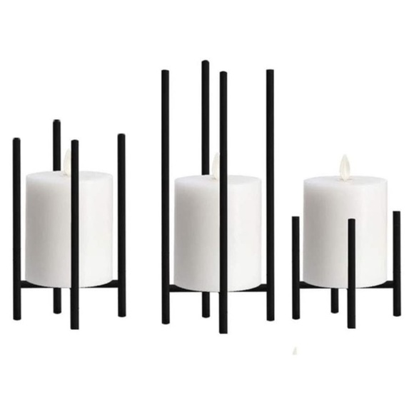 Brand New in Box Gold 3pc Candle Holder - Picture 2 of 4